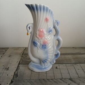 Vintage Lusterware Swan Vase